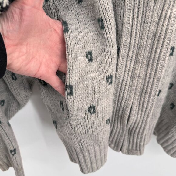Clipper Mist Full Zip Sweater Mens Large Gray Acrylic Pockets Grandpacore‎ VTG - Picture 3 of 7